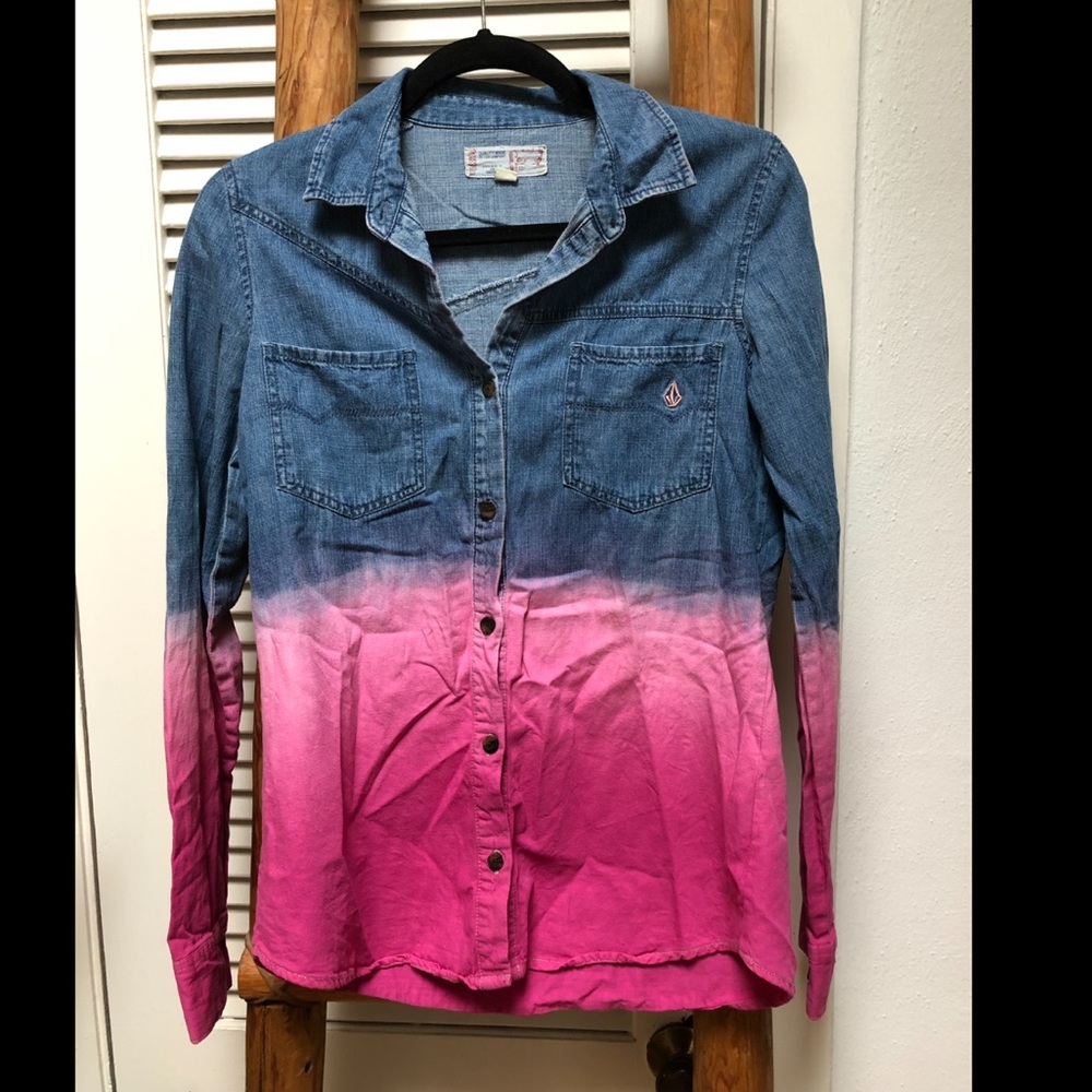 Volcom dip dye top
